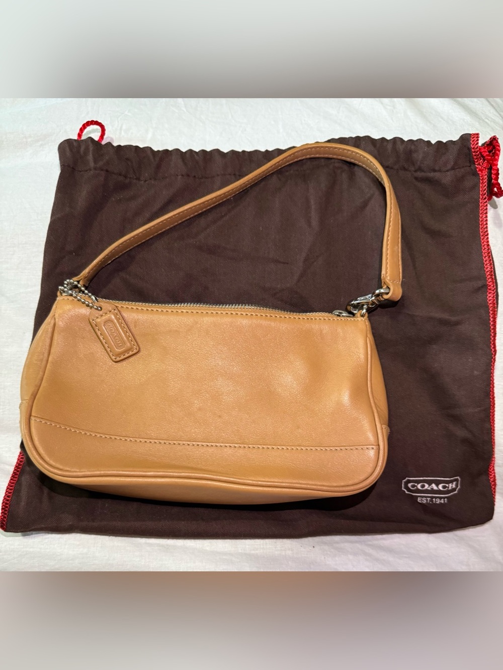 Coach Tan Leather Shoulder Bag - Saddle Brown Hobo